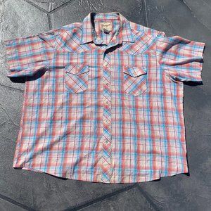 Wrangler Men's 3XL Western Pearl Snap Fashion Shirt Plaid